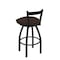 Holland Bar Stool Co 30" Low Back Swivel Bar Stool, Black Wrinkle, Rein Coffee Seat 82130BW025 - alternate 3